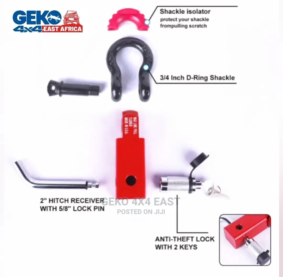 Hitch Receiver, 2" D Shackle Hitch Receiver