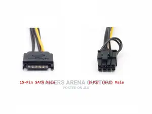 Sata 15 Pin Male to 8 Pin 6+2 Pci-Express Pcie Power Adapter