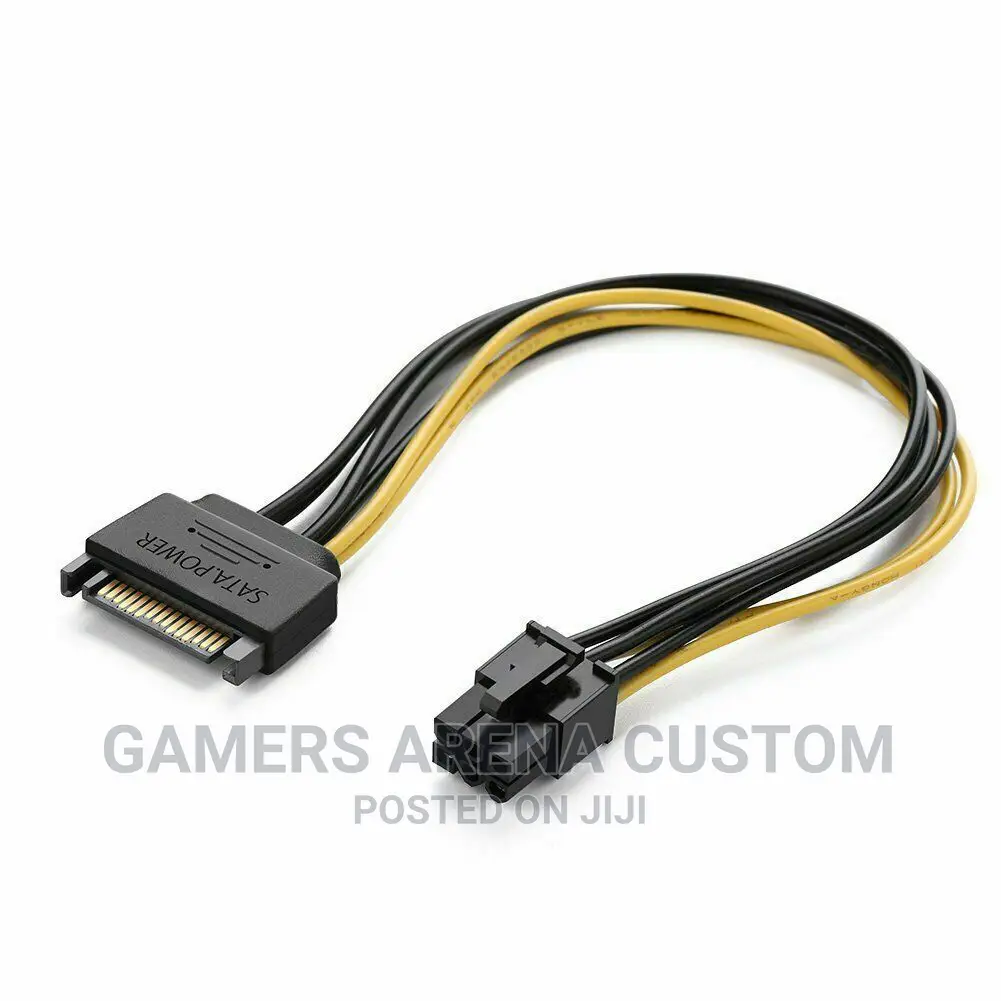 15pin Sata Power to 6pin Pci-E Pci Express Adapter Cable