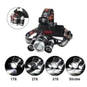 T6 3x Cree Xm-l T6 4 Modes Rechargeable Led Headlamp Head La