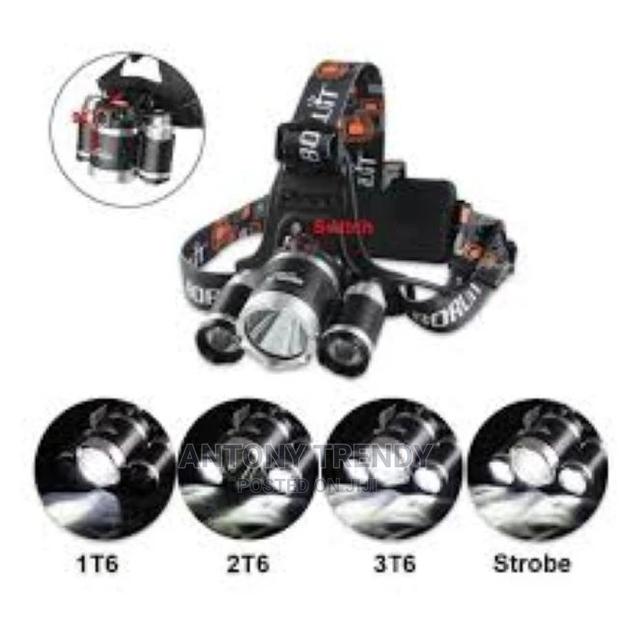 T6 3x Cree Xm-l T6 4 Modes Rechargeable Led Headlamp Head La