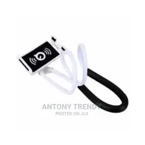 Stylish Lazy Neck Mobile Phone Holder - Black