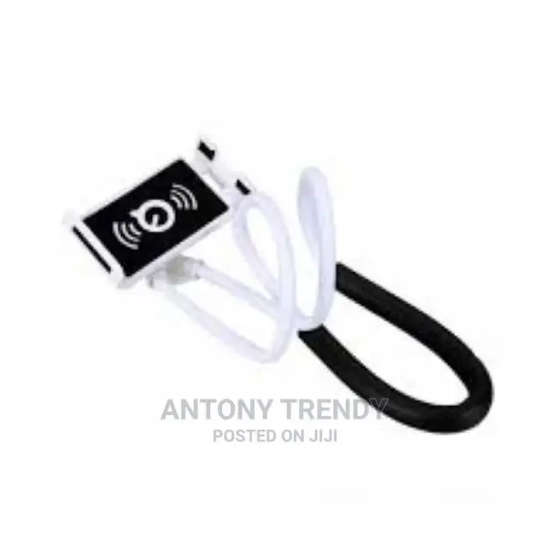 Stylish Lazy Neck Mobile Phone Holder - Black