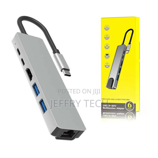 6 in 1 USB-C HUB Type-C USB Adapter Dock Macbook Pro Multi 3 - thumbnail 3