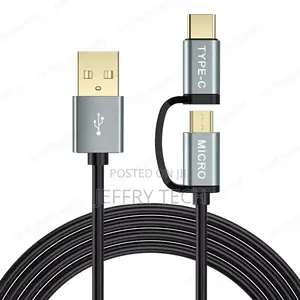 2in1 USB Type C Micro USB Cable Fast Charge USB-C Phon