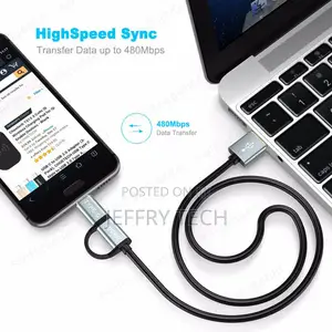 2in1 USB Type C Micro USB Cable Fast Charge USB-C Phon