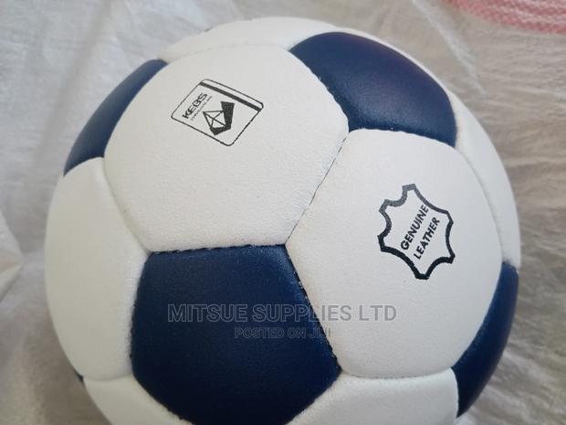 Leather Football Size 5 White/Blue - thumbnail 4