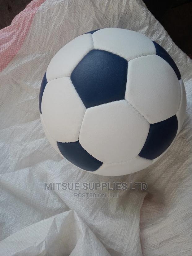 Leather Football Size 5 White/Blue - thumbnail 6