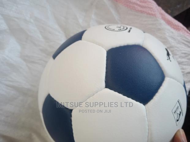 Leather Football Size 5 White/Blue - thumbnail 3