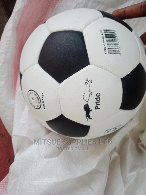 Classic Leather Football Size 5 White/Black - thumbnail 5