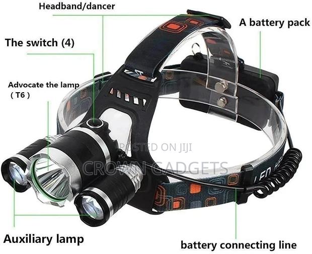 5000lumen LED Headlamp 3 LED 3 X Chips XML T6 - main view