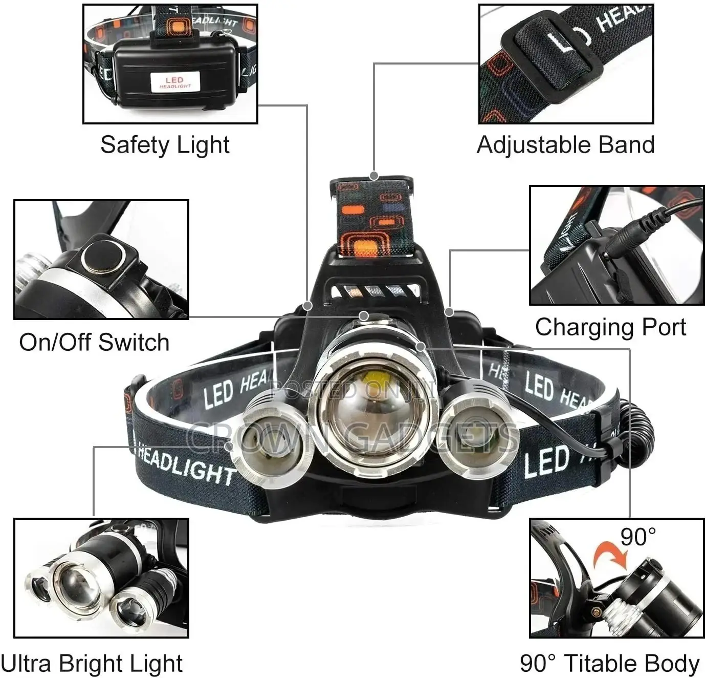 3 CREE T6 With Charger