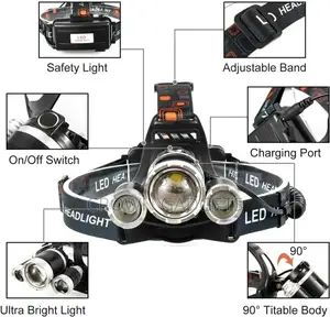 3 CREE T6 With Charger