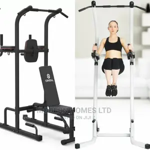 CRYSTAL Adjustable Dip Power Push Up Pull Up Dip Stations