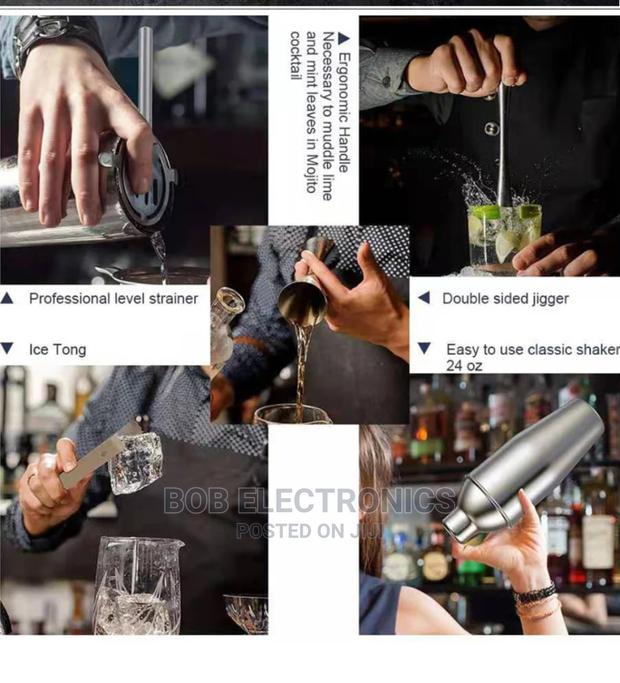 Bartender Cocktail Tools With Bamboo Stand - thumbnail 4