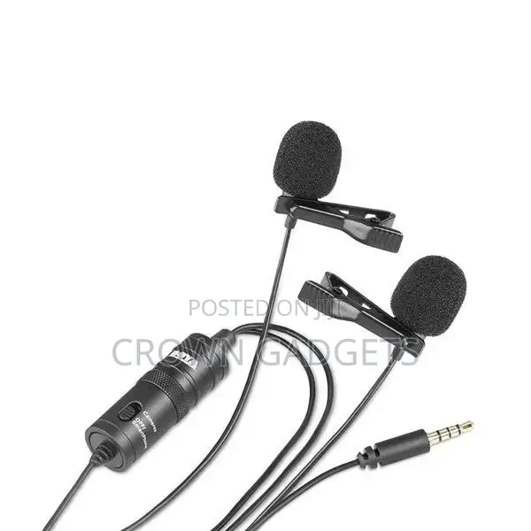 Brand New BOYA BY-M1DM Dual Omni-Directional Lavalier Mic