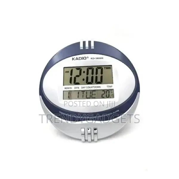 Table Electronic Clock With Alarm 27cm Kadio KD-3806N
