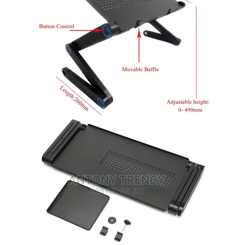 Desk Portable Adjustable Laptop Table Stand Up/Sitting With