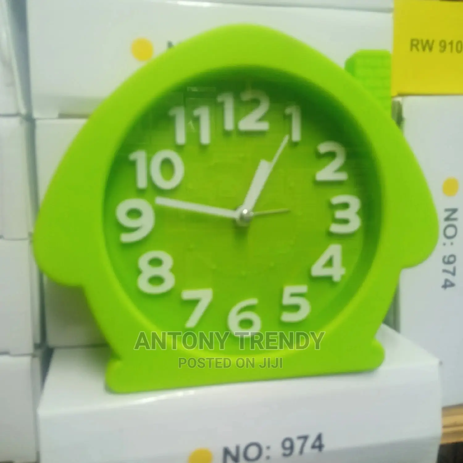 Green Circular Alarm Clocks Vintage.