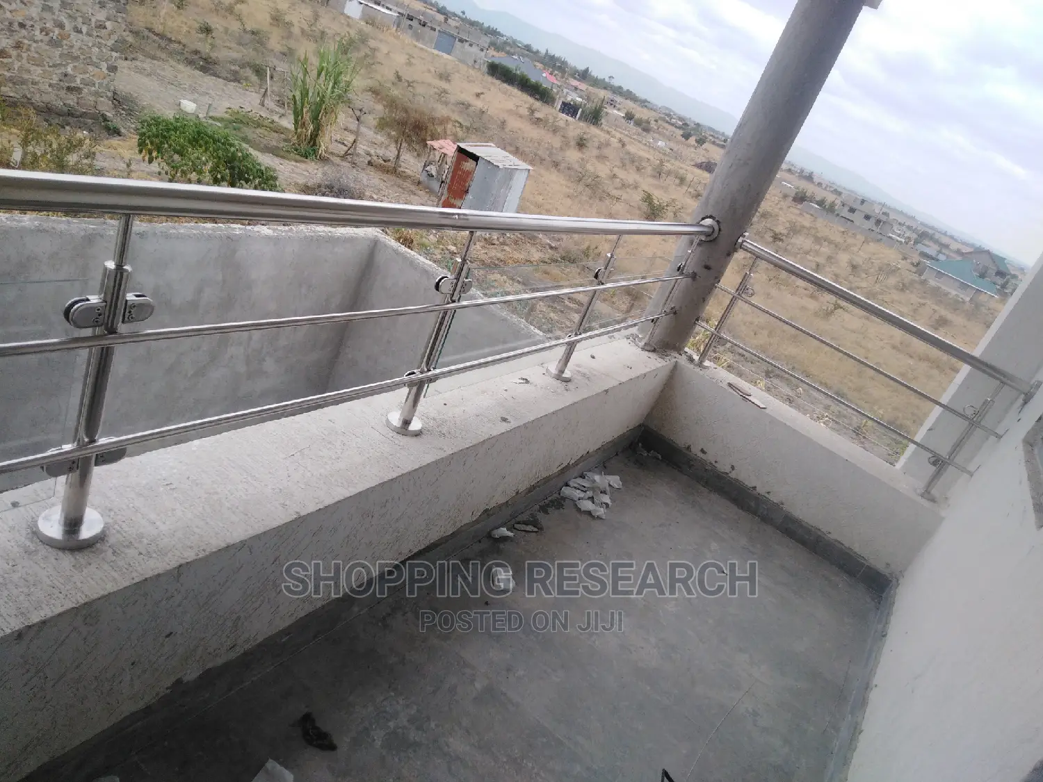 Stainless Steel Rails Toughened Glass Stainless Support