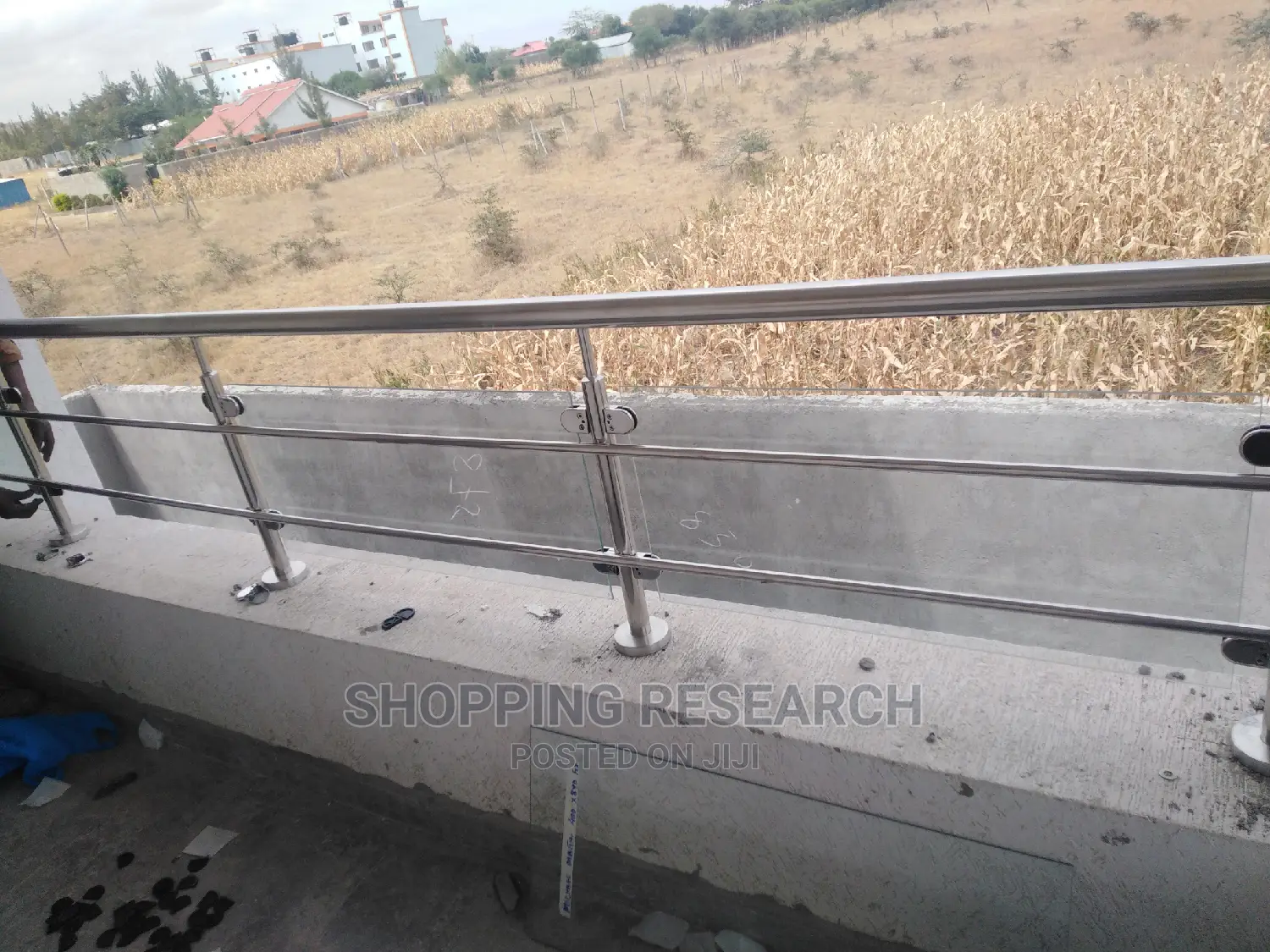 Stainless Steel Rails Toughened Glass Stainless Support