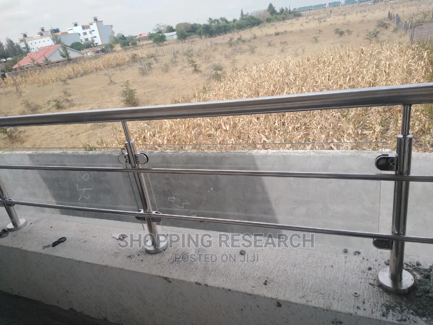 Stainless Steel Rails Toughened Glass Stainless Support