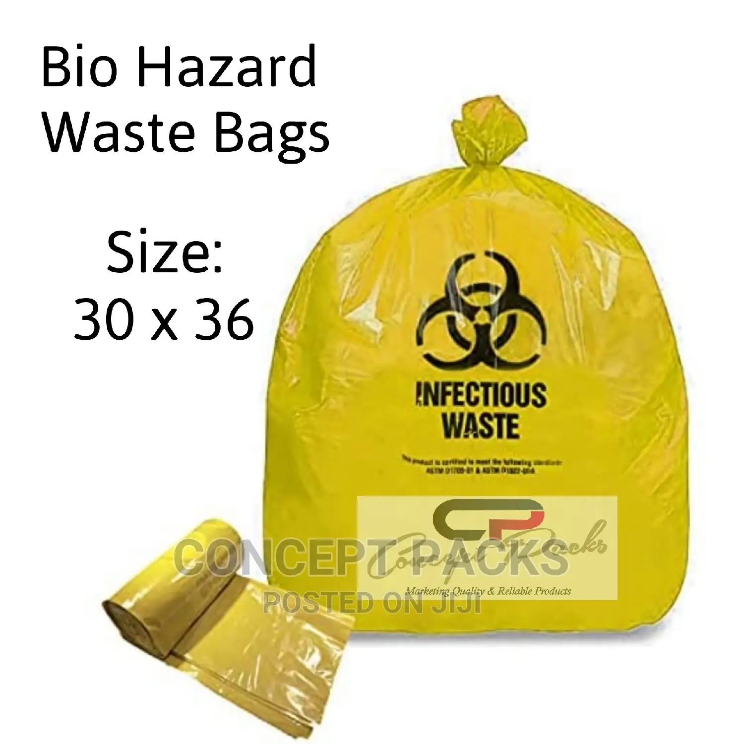 50pcs Autoclavable Biohazard Bags Hospital Infectious Waste