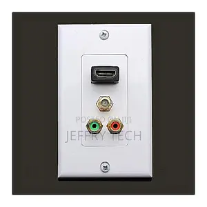 Wall HDMI + TV + 2 RCA Connector AV Socket Panel/Wall Plate