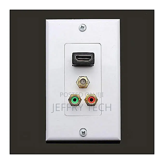 Wall HDMI + TV + 2 RCA Connector AV Socket Panel/Wall Plate