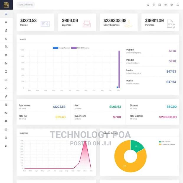 Pharmacy Billing Management Web Application - main view