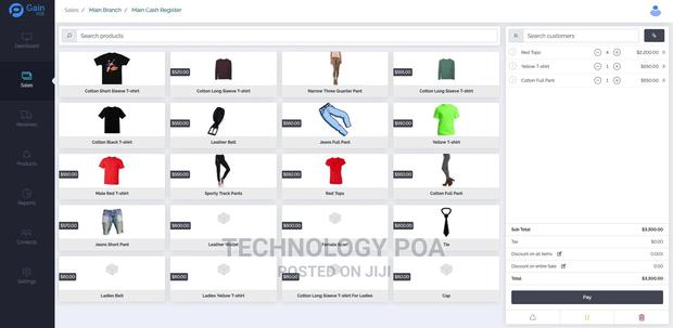 Inventory and Sales Management System - main view