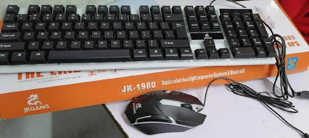 Rainbow Backlit Gaming Keyboard With Mouse - main view