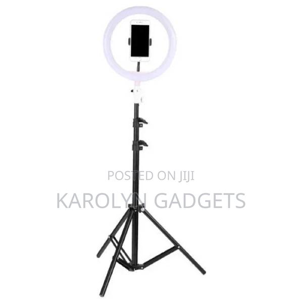 Black Aluminium Tiktok Led 12 Inch Ring Videography Light - main view