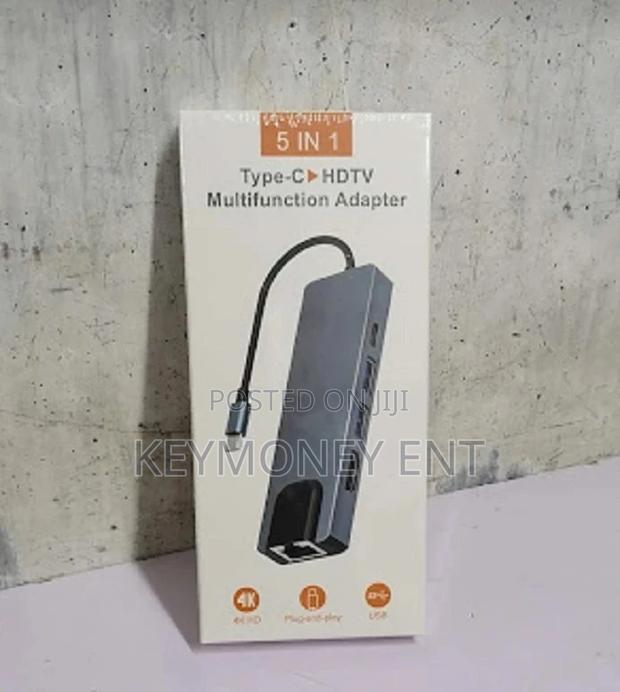 5 in 1 Type C Adapter USB C to Hub Rj45 USB3.0 Type C