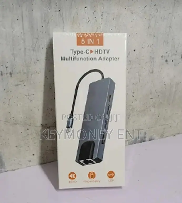 5 in 1 Type C Adapter USB C to Hub Rj45 USB3.0 Type C