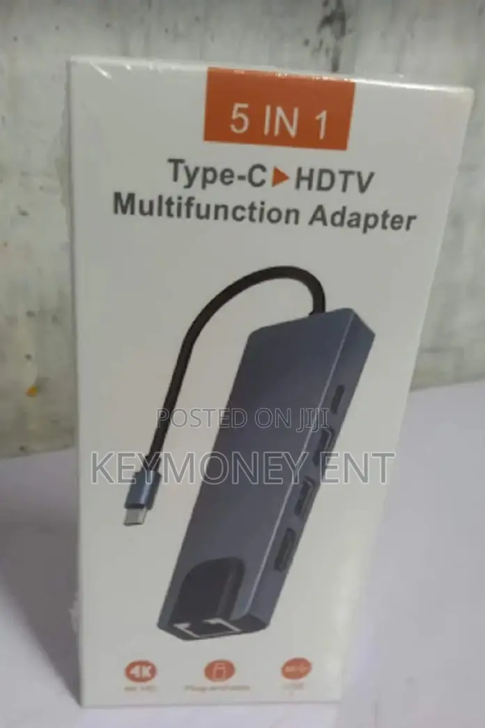Multifunctional Adapter 5 in 1 Type C Hdmi Usb 3.0 Tf Card L