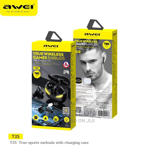 AWEI T35 Gaming Earbuds TWS Hifi Deep Bass With Microphone - thumbnail 4