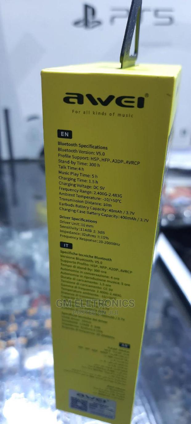 AWEI T35 Gaming Earbuds TWS Hifi Deep Bass With Microphone - thumbnail 3