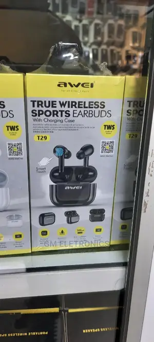 AWEI T29 TWS Sports Music Bluetooth Earphones Mic .