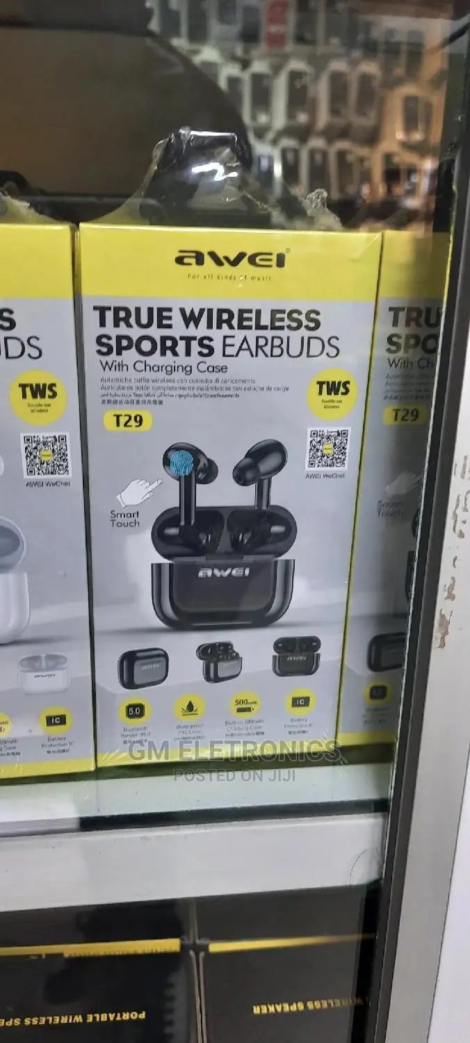 AWEI T29 TWS Sports Music Bluetooth Earphones Mic .