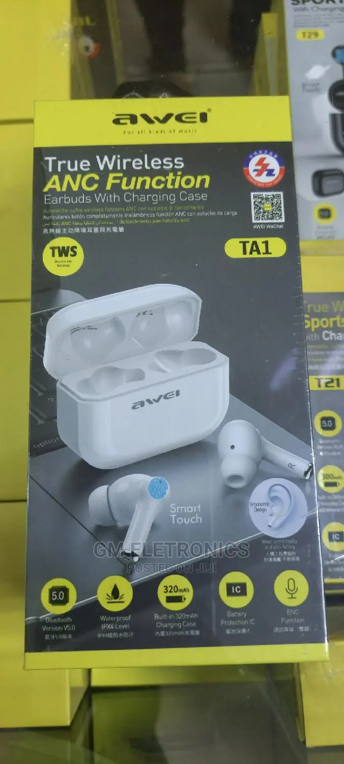 Awei TA1 TWS Wireless ANC Earbud Bass Stereo Music With Mic