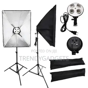 2 Pcs 50x70cm Lighting Four Lamp Softbox Kit