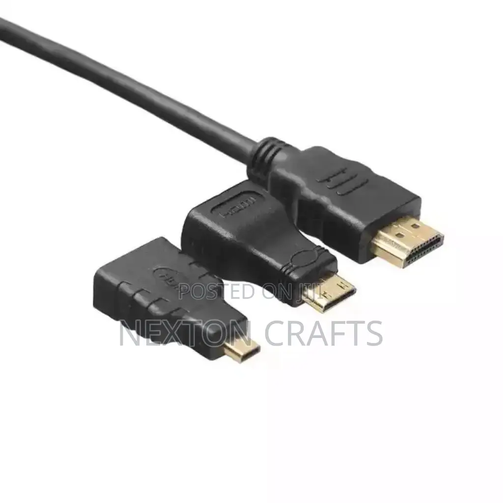 Mini HDMI to HDMI Cable, Micro HDMI to HDMI Cable 3in1 HDTV