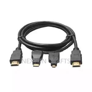 Mini HDMI to HDMI Cable, Micro HDMI to HDMI Cable 3in1 HDTV