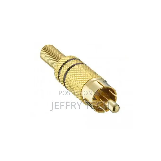 RCA Male Plugin Connectors Gold Plated