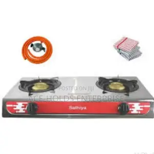 Brand New Complete Sathiya 2 Double Burner Gas Stove Cooker.