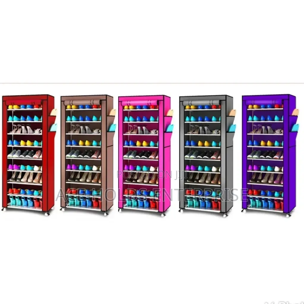 10 Layer Single Column Shoes Rack