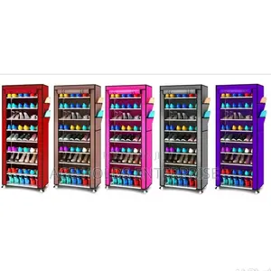 10 Layer Single Column Shoes Rack