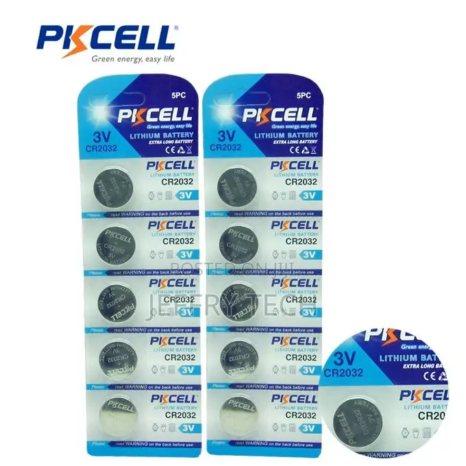 Pkcell CR2032 Lithium Button Cell Coin Battery 3V 5pcs