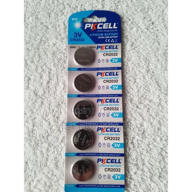 Pkcell CR2032 Lithium Button Cell Coin Battery 3V 5pcs - thumbnail 2